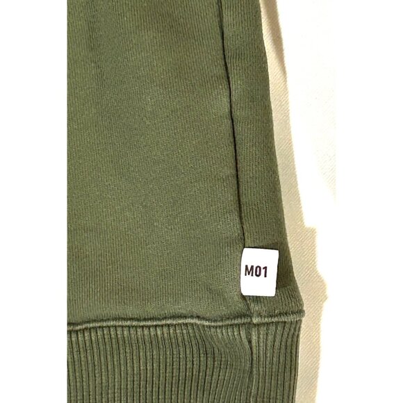 Mode Of One Green NY Logo Hoodie L Cotton Blend Kangaroo Pocket Casual Streetwea - Picture 7 of 7